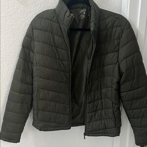 Olive Green Quilted  Jacket